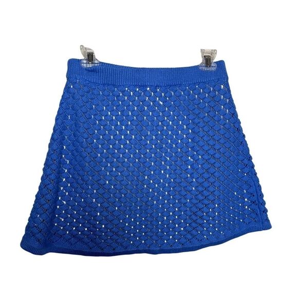 Meshki Lorenza Knit A-Line Mini Skirt in Periwinkle Sz. L - Picture 7 of 9